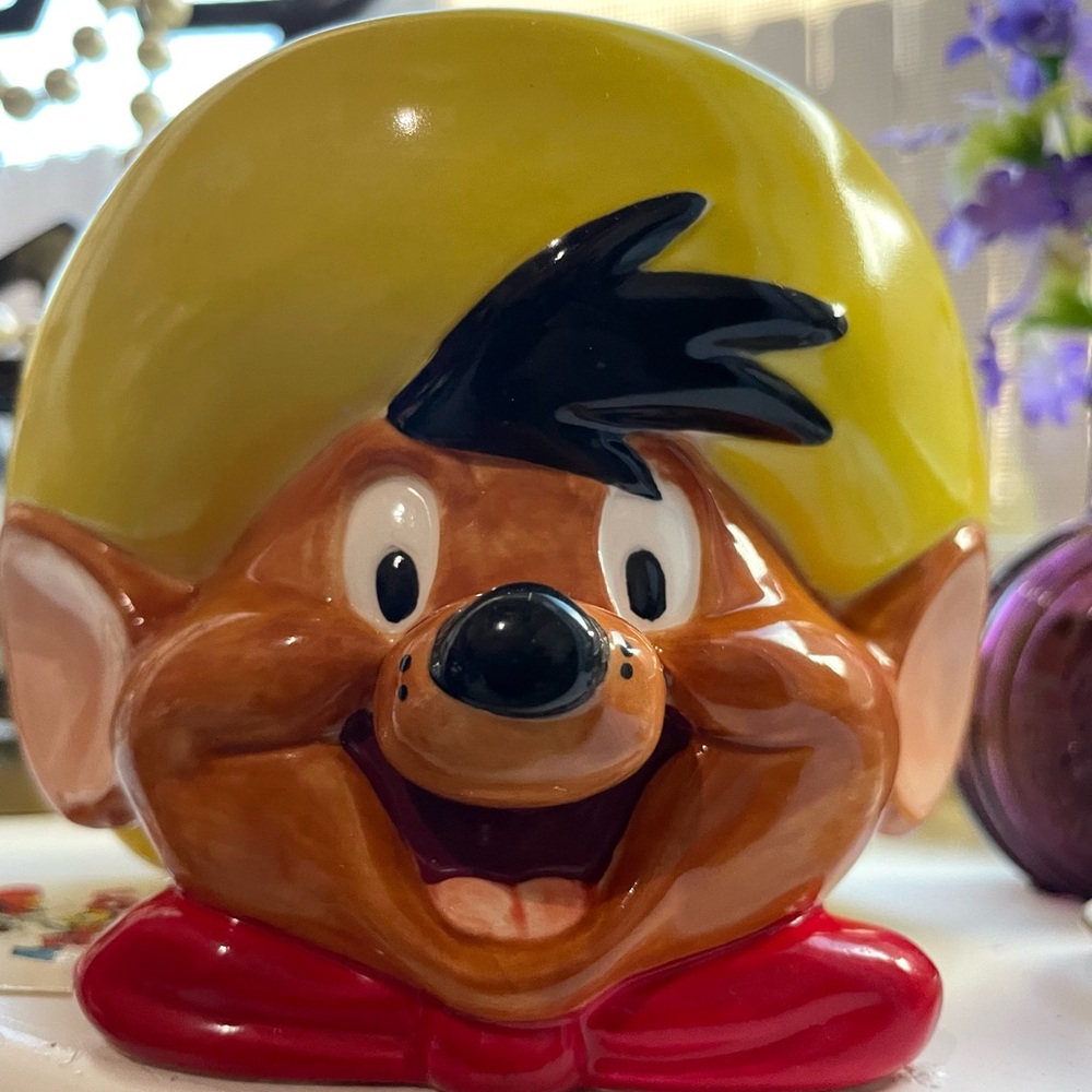 Vintage 1994 Looney Tunes Warner bros Speedy Gonzales yellow mug - Picture 14 of 16